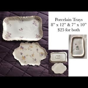2 Porcelain Trays